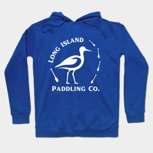 Long Island Paddling Co. White Lettering, Bird with Paddles Hoodie